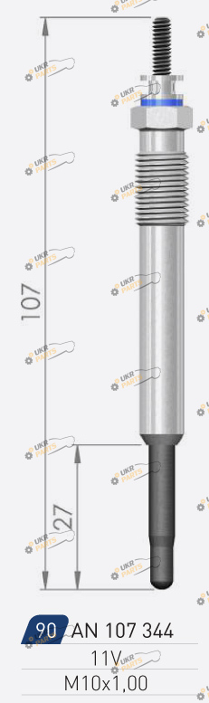 Свеча накаливания A-N PARTS 107 344